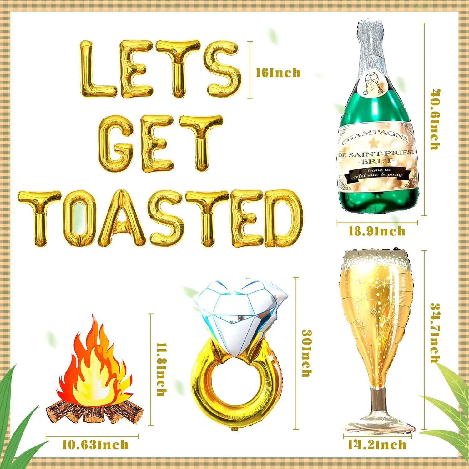 LaVenty Lets Get Toasted Bachelorette Decoration Mountain Engagement Decoration Mountain Bachelorette Decoration