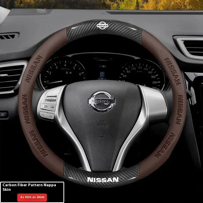 Car Steering Wheel Cover for Nissan Qashqai Juke X-Trail Patrol Note Leaf Altima Micra Murano Rogue Pulsar Sentra Teana Tiida view 5