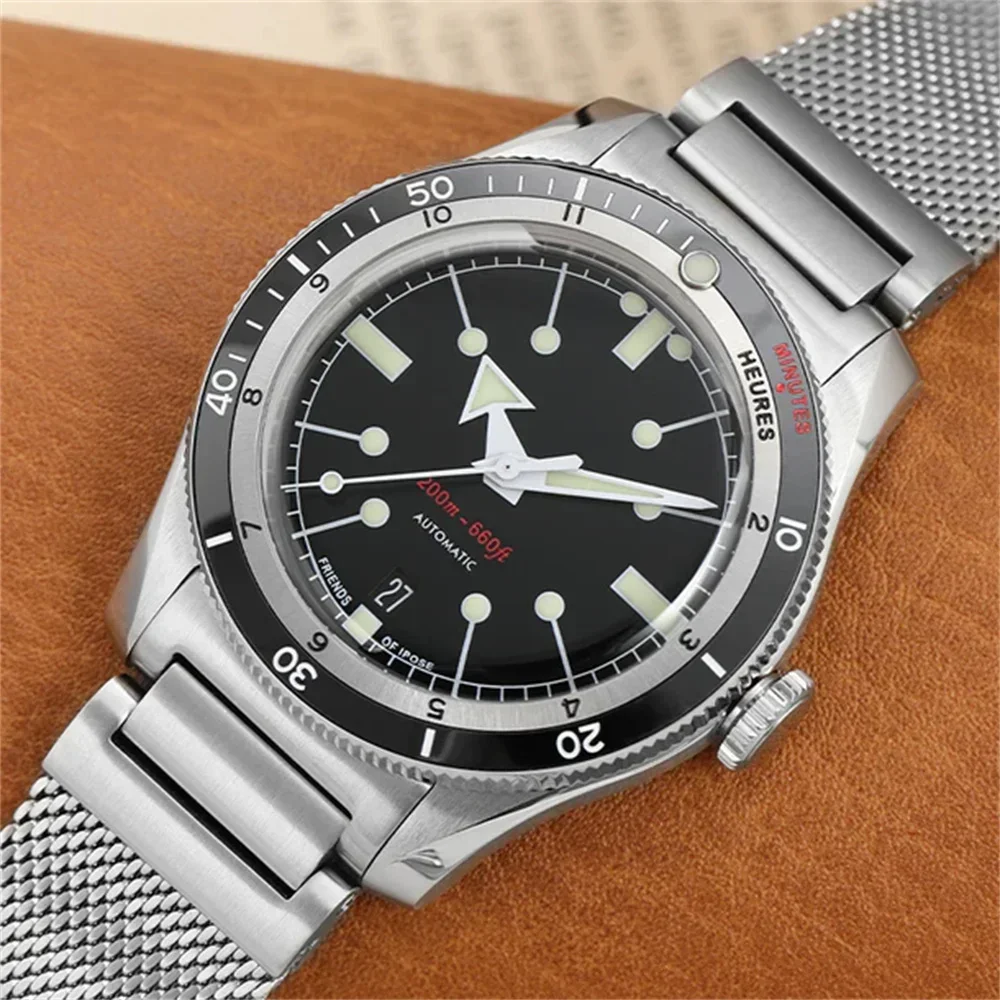 New IPOSE 5303 V3 Dive Watch IX&DAO 40mm GMT Men PT5000 Automatic Mechanical Watches Waterproof 200m Stainless Steel Wristwatch