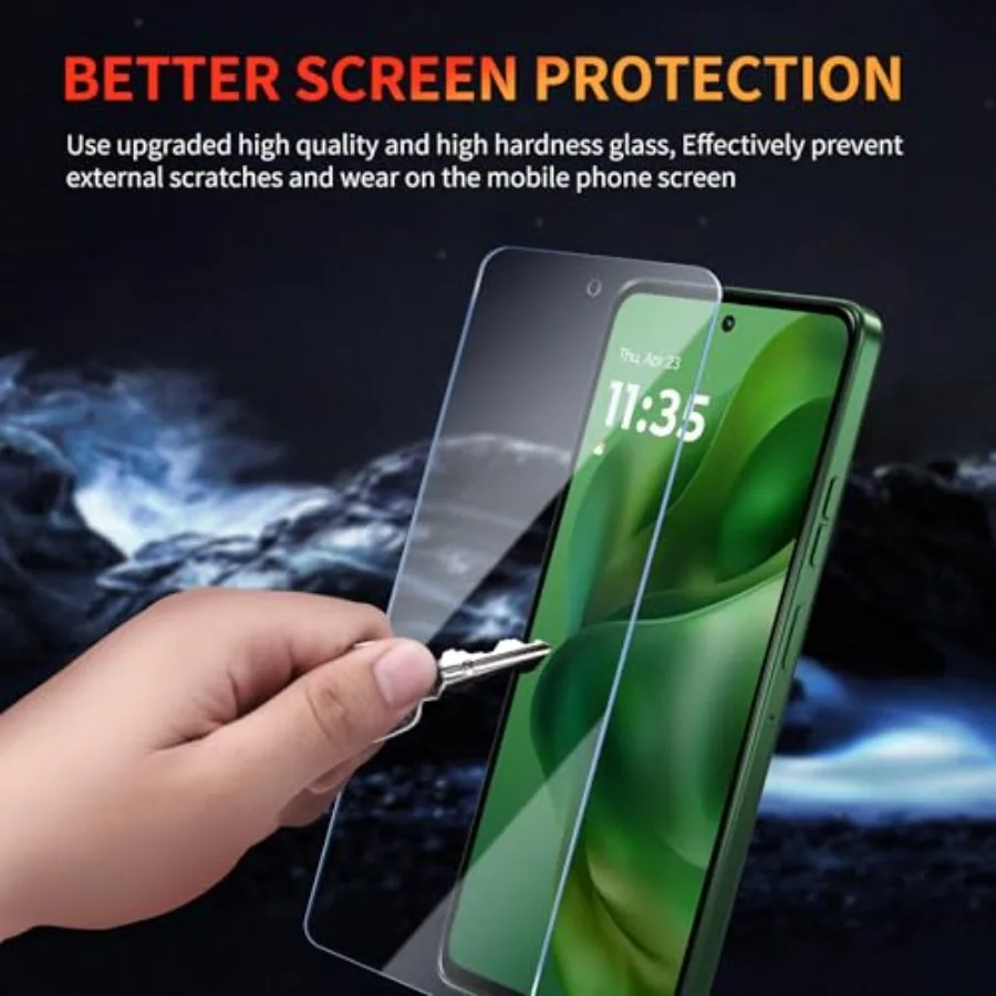 Confezione da 3 pellicole protettive per schermo per Motorola Moto G Power 2025 Pellicola in vetro temperato da 6,8 pollici antigraffio 9H Hardn HD Custodia trasparente Friendl