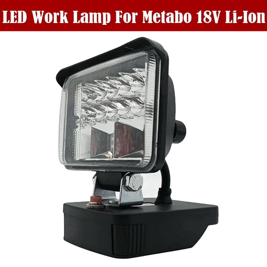 

LED Work Lamps For Metabos 18V Li Ion Battery 625367000 625368000 321000480 BS18 LT SSD18 LT Lithium-ion Battery 30W Work Light