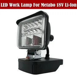 LED Work Lamps For Metabos 18V Li Ion Battery 625367000 625368000 321000480 BS18 LT SSD18 LT Lithium-ion Battery 30W Work Light