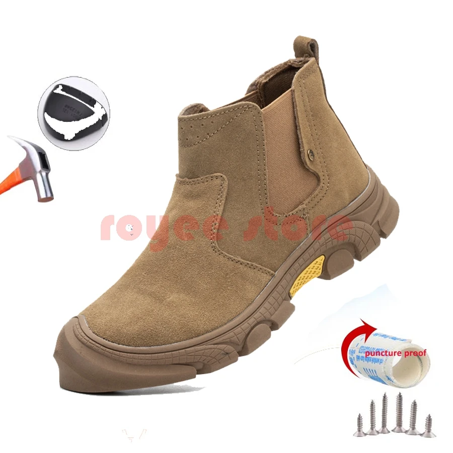 Work safty Shoes for Men Breathable Sports Safety Shoes Work Boots Anti-Smashing winter boots woman work & safety shoes