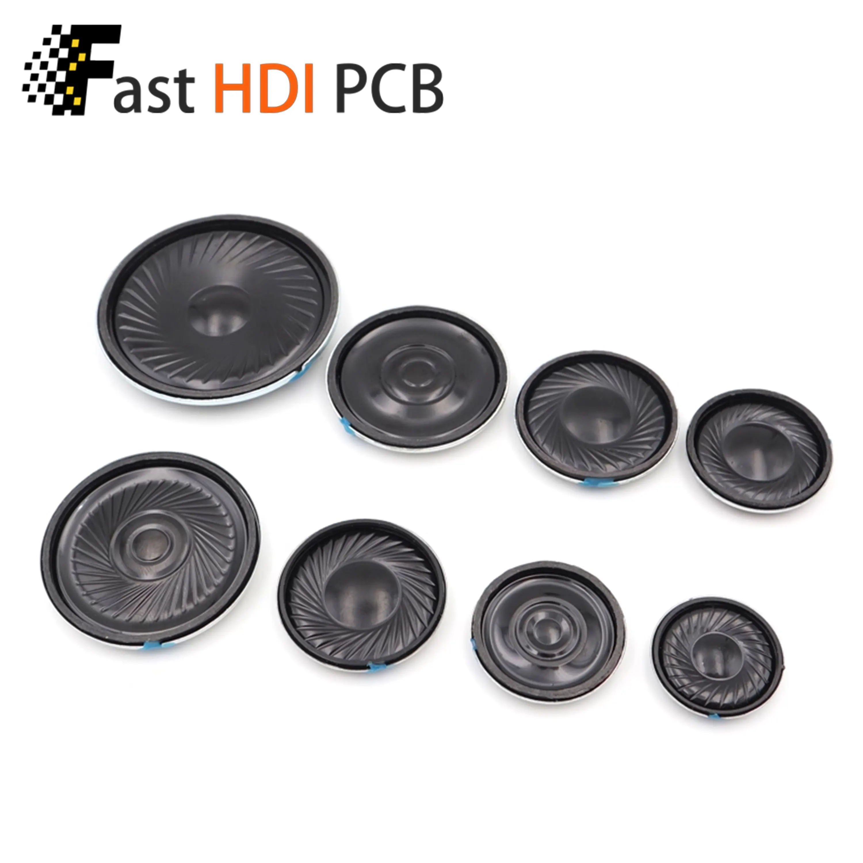20-50mm Ultra Thin Steel Case Round Speaker, 1W 8 Ohm Loudspeaker Buzzer Solenoid for DIY Audio Alarm Toys Electronics Projects