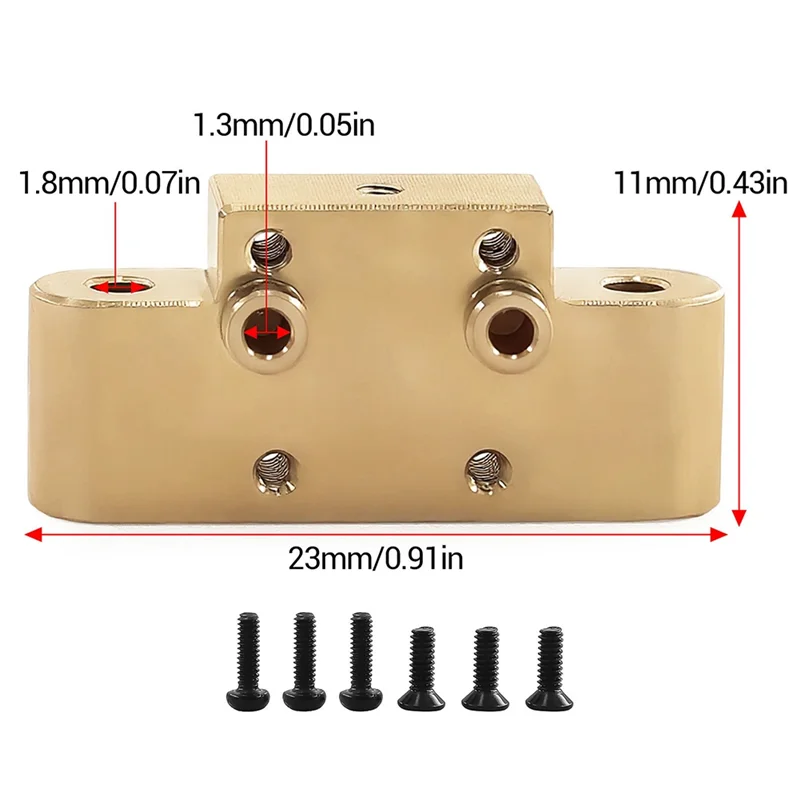 ABWE-para Losi 1:24 Micro-B/1:28 Micro-T Compatible con Kit de código de brazo inferior delantero de latón para accesorios de actualización de coche RC