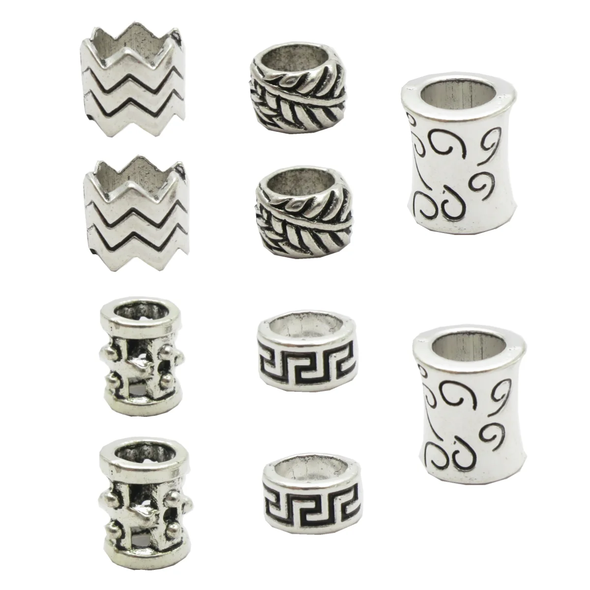 Hair Beard Beads, Dreadlocks Accessories, Hair Beads For Braids, Big Hole Bead Charms For Jewelry Making, DIY Hair Decoration