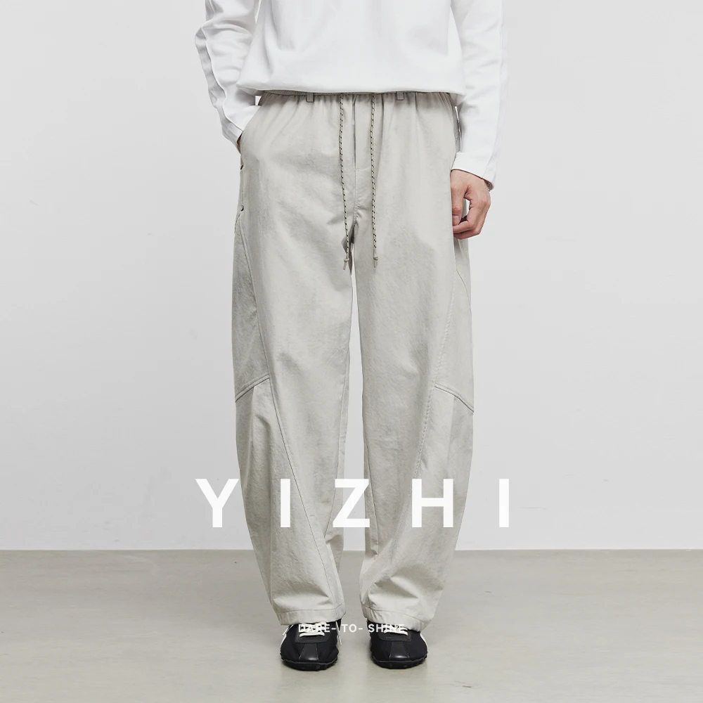 

2025 Summer New Thin American Sports Pants Men's Loose All-match Straight Leg Outdoor Trousers Men Stylish Casual Wide-leg Pants