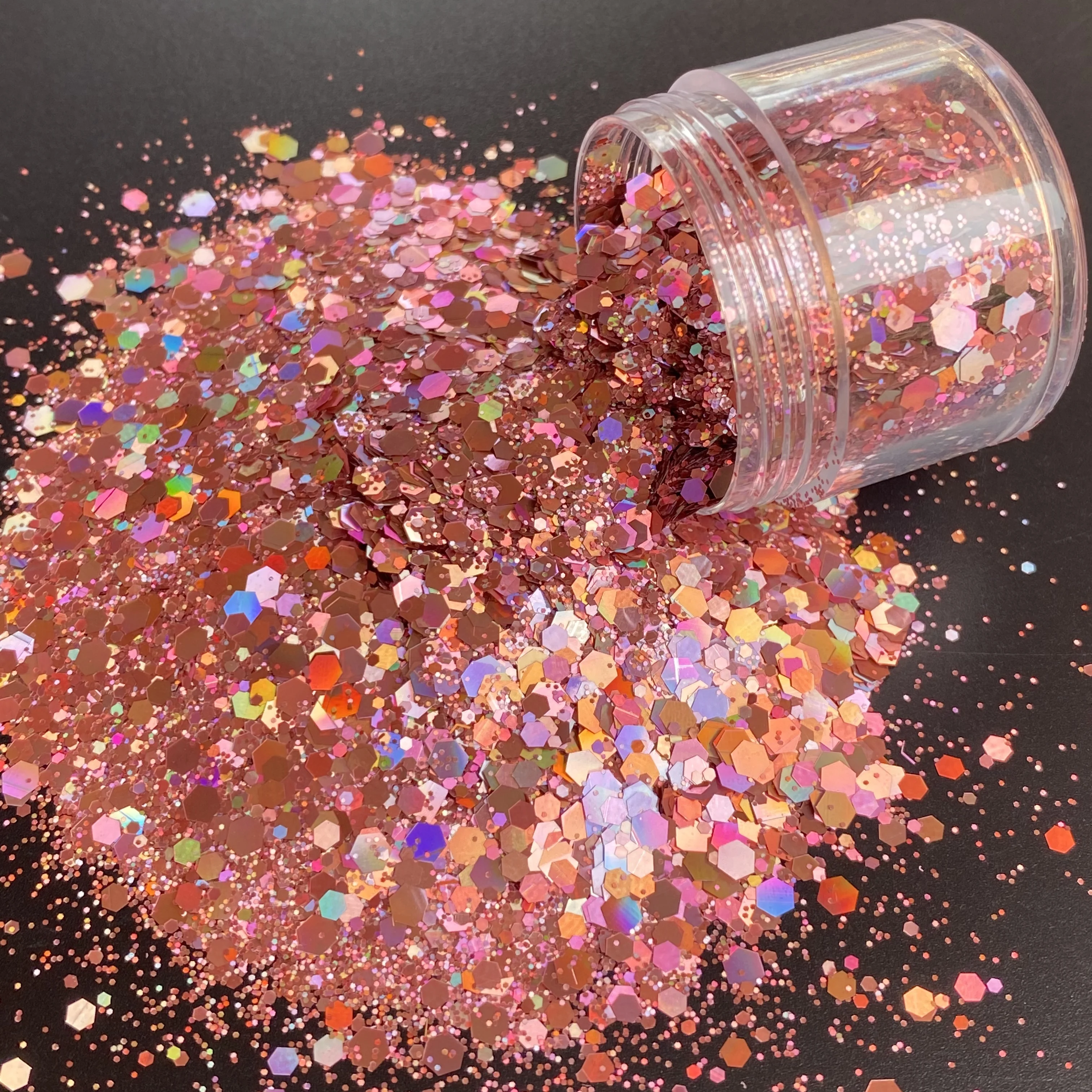 15G/Jar Holografische Gouden Pailletten Gemengde Dikke Nail Art Glitter Vlokken Voor Manicure Diy