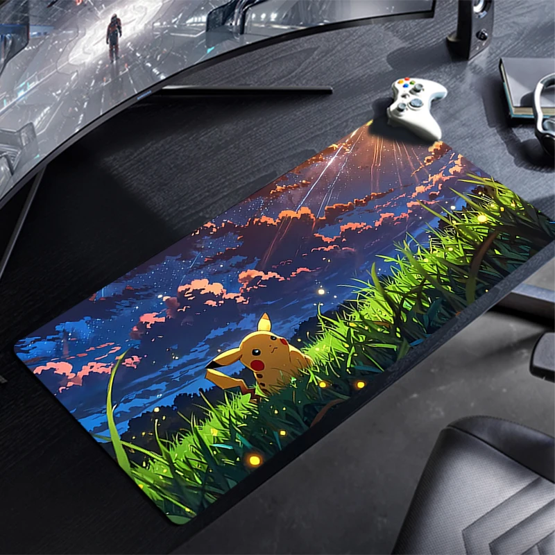 Computer Varmilo Keyboard P-Pikachus Mouse Pad Anime Gaming Accessories Table XXL Gamer Carpet Desk Mat durable Mousepad