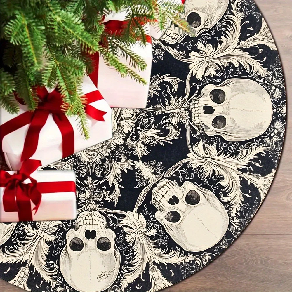 skull christmas dress 37% OFF] 2026 Christmas Dress Skull With Hat Snowflake Print Cinched Skew  Neck Long Sleeve Dress In BLACK