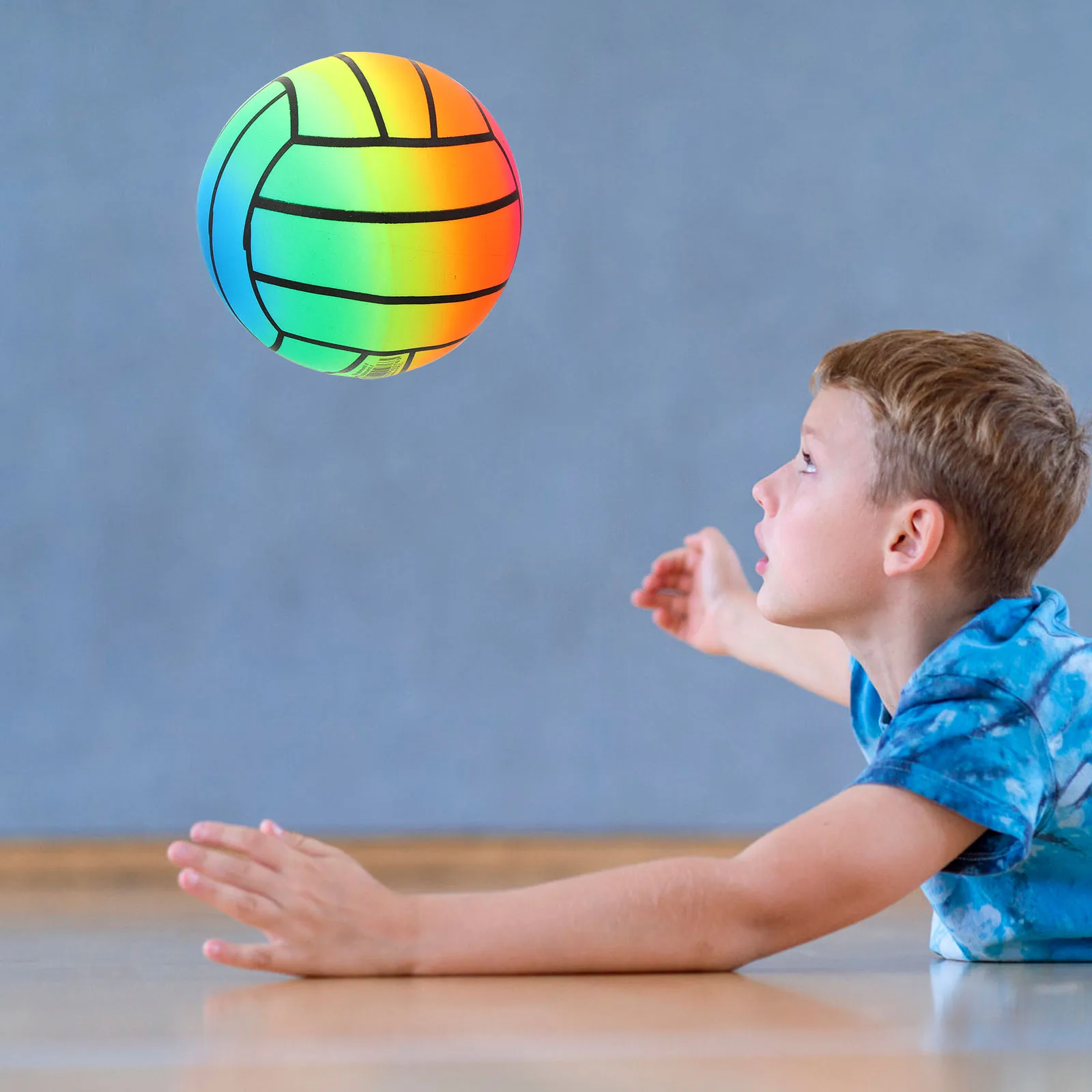 

6 Inch Rainbow Inflatable Volleyball PVC Kids Party Pool Beach Outdoor Sports Toys Stress Relief Large Beach Giant
