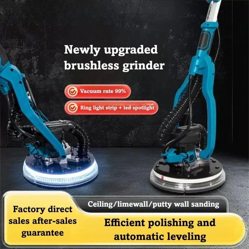 Self-suction Top Wall Putty Long Rod Electric Dust-free Sandpaper New Dead Angle Concrete Grinding Machine