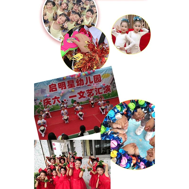 

2Pcs Apply To Sports Game Pompoms 7 Styles Cheering Flower Ball Performance Dance Wrist Flower Sports Games Bracelet