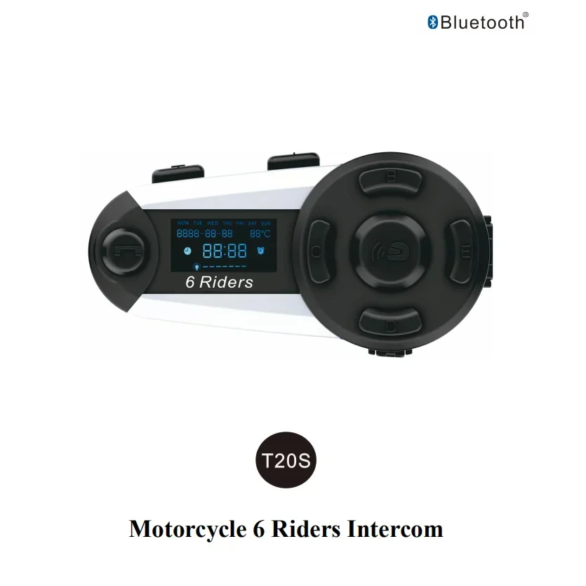 Motorcycle Helmet Intercom,1000m Motorcycle Bluetooth Headset Intercom Wireless Interphone