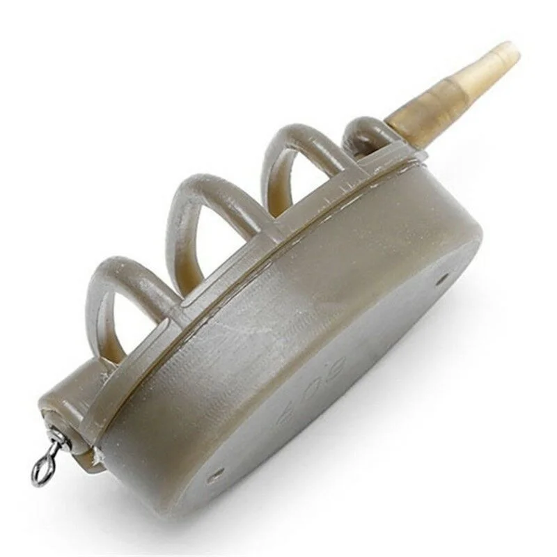 FLYSAND مضمنة طريقة المغذية قالب الطعم قاذف الطعم راسيا شبوط الصيد الطعم حامل الصيد الطعم حامل أداة مغذيات 8 أحجام