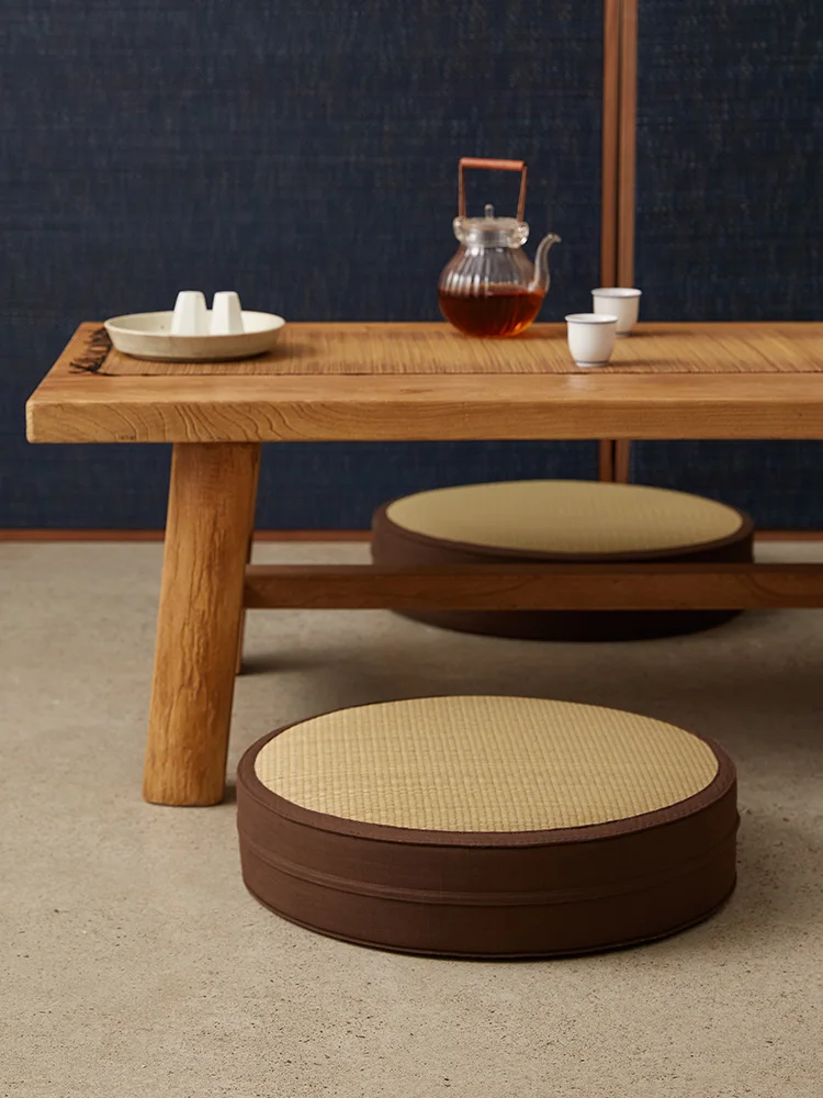 Soft round Meditation Cushion Resting Pad for Short Naps Modern Simplicity Home Fabric Circular Base Pure Color EPE Filling