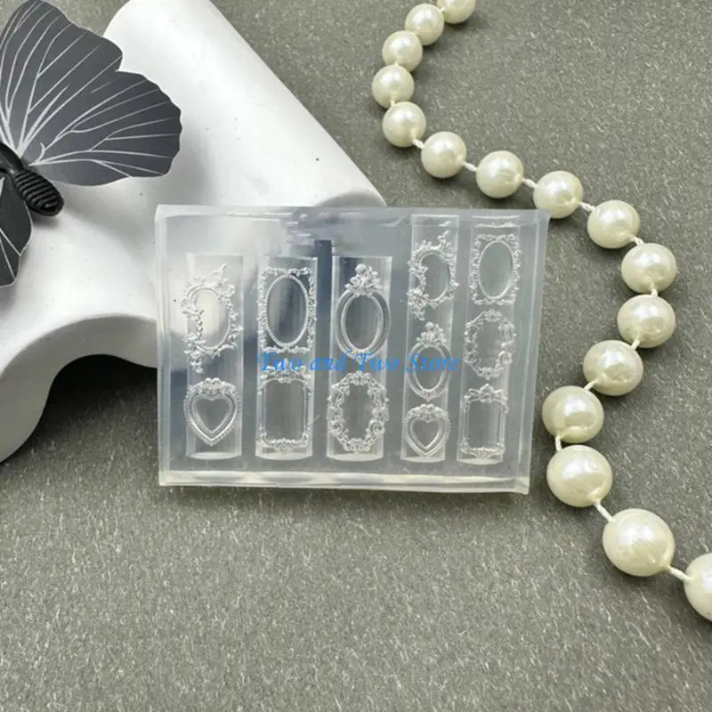 HX6F 2 Stück wiederverwendbarer Nagelcharm Silikonformen für -Nägelkunstkreationen und kreative Nagel Verzierungen