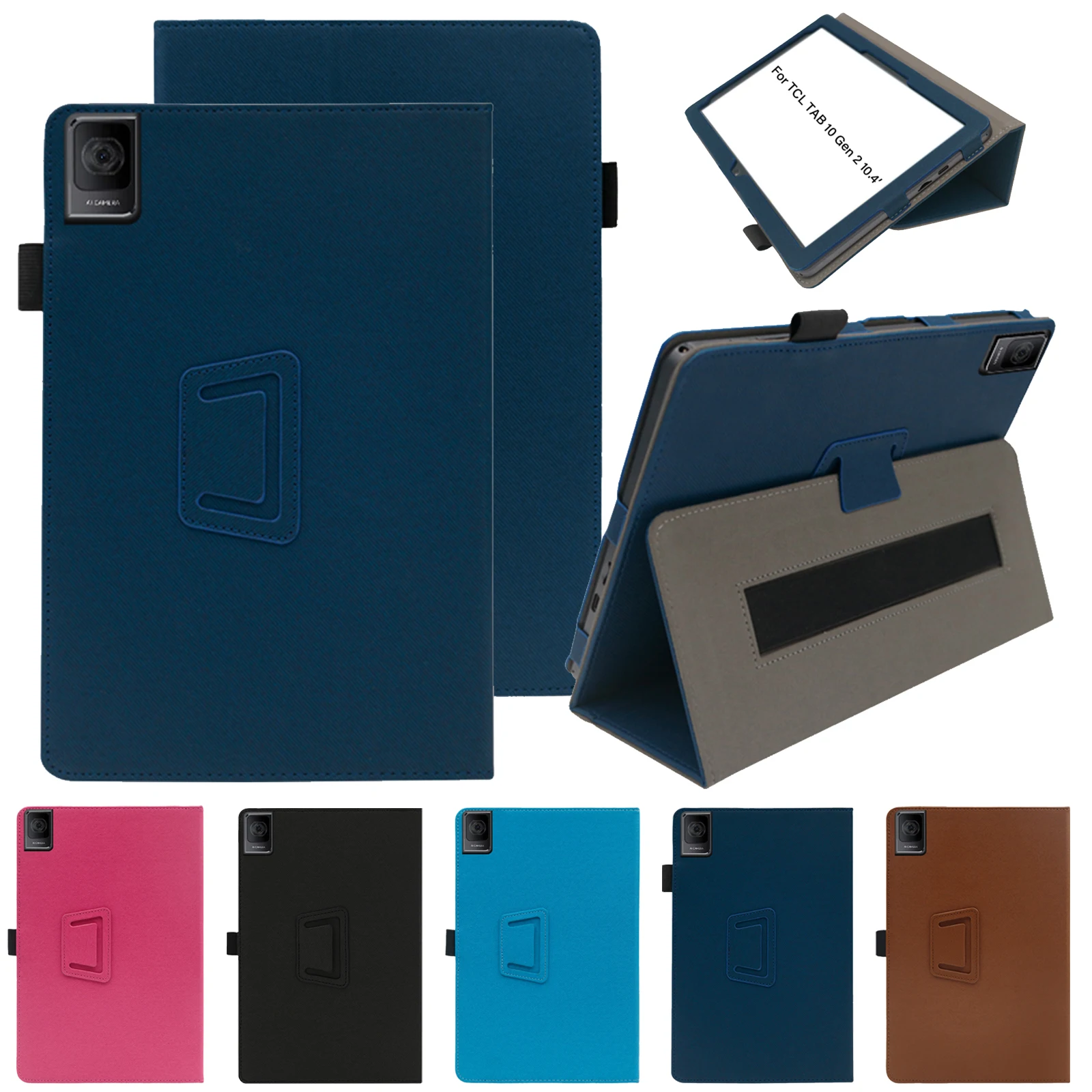 

Case For TCL TAB 10 Gen 2 10.4" Tablet Safe Shockproof Stand Magnetic Cover with Hand Strap Folio PU Leather Folding Stand