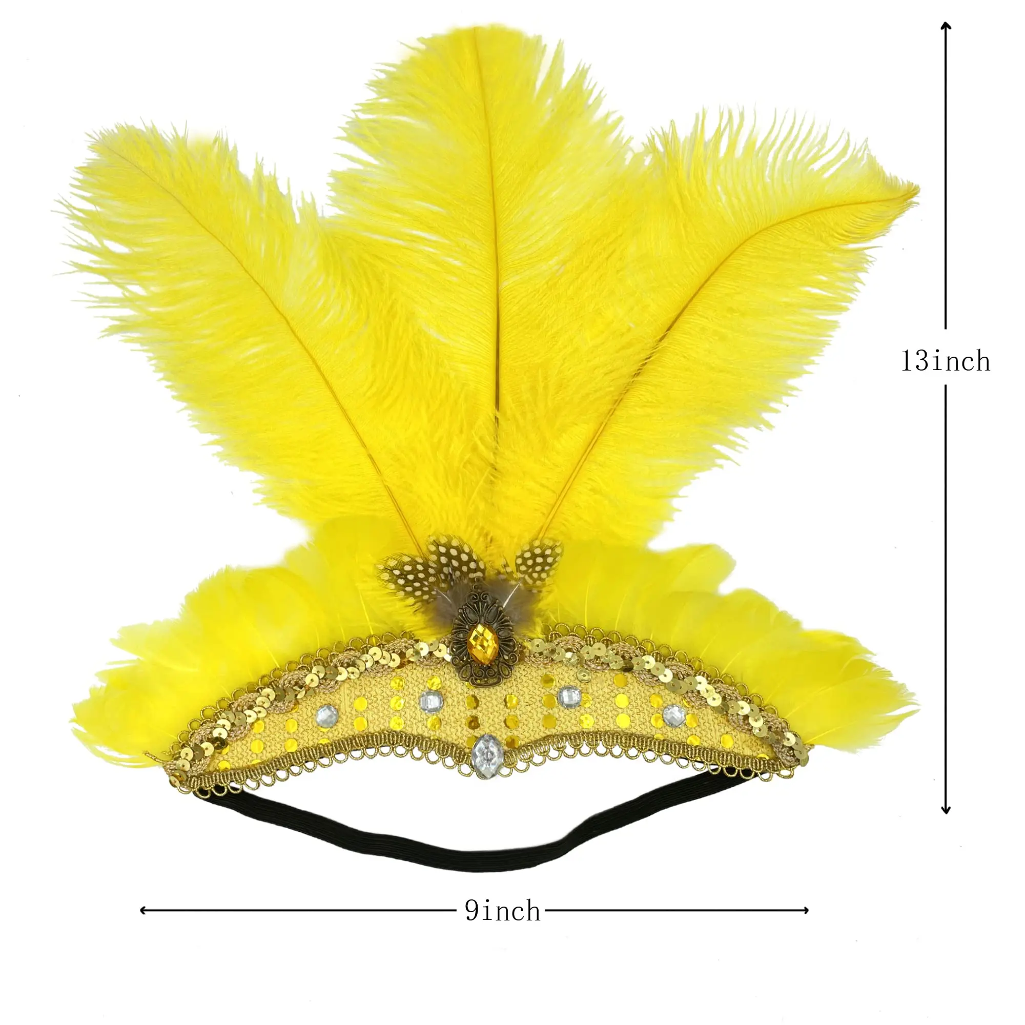 Carnival Feather Headpiece Christmas Showgirl Headband Headpiece Hawaii Halloween Hair bands Feather Headdress Hair Accessories