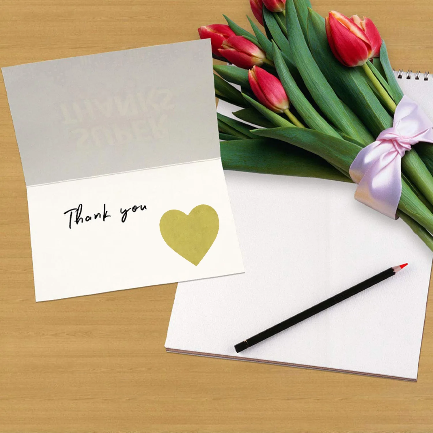 500 pegatinas de corazón dorado, pegatinas de sellado de sobres de papel de aluminio en forma de corazón de amor metálico de 1 pulgada para el Día de San Valentín, regalo de Navidad