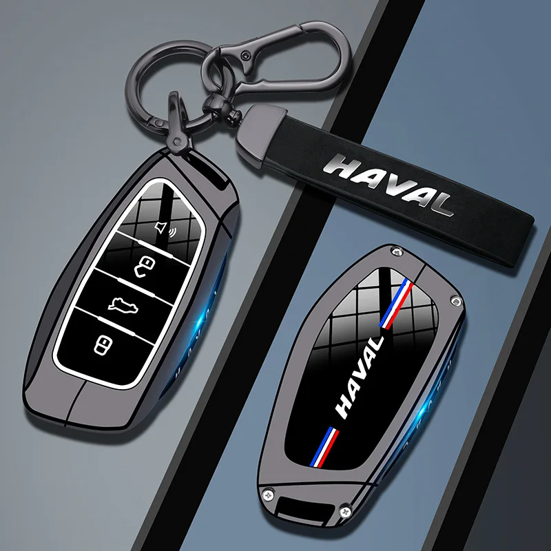 Premium Zinc Alloy Key Cover Case for Haval H6/Menglong/Big Dog 2nd Gen/Xiaolong MAX/Shenshou (2024) - Protective Key Fob Shell