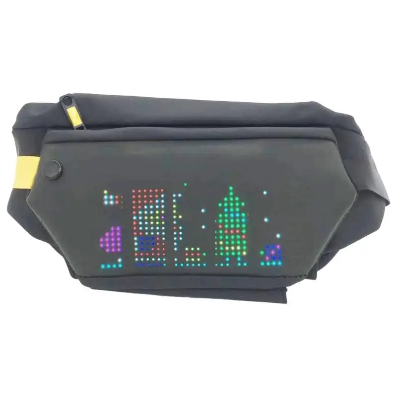 

D46D Lightweight Waterproof Waist Pack LED Display Crossbody Bag Hide Pockets For Phone Travel Essential