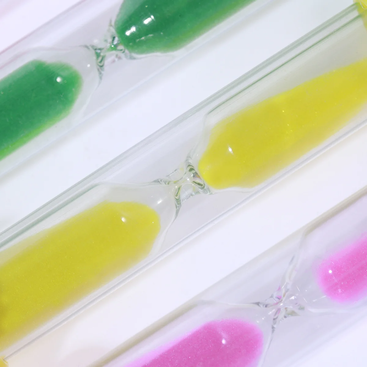 6 pçs temporizador de areia colorido ampulheta conjunto diferentes minutos tempo jogos de cozinha exercício sala de aula decoração relógio de areia