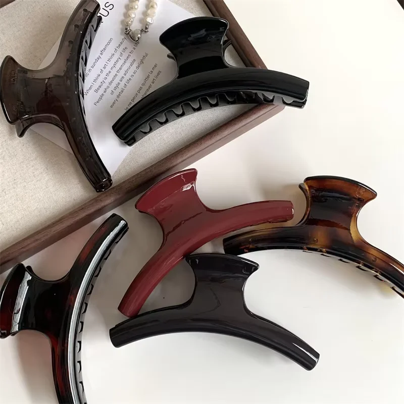 Extra große elegante Haarklammer, bogenförmig, geometrisch, Hai-Clip, Haarklemmen, greifen Sie einfache Vintage-Haar-Accessoires für Damen – Detail 4