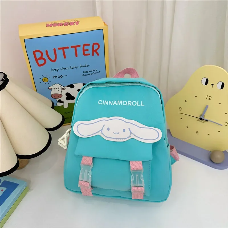 Sanrio Cinnamoroll حقيبة مدرسية للطلاب ، كرتون لطيف ، وسادة كتف ، كاجوال ، حقيبة ظهر للأطفال ، جديد ، M