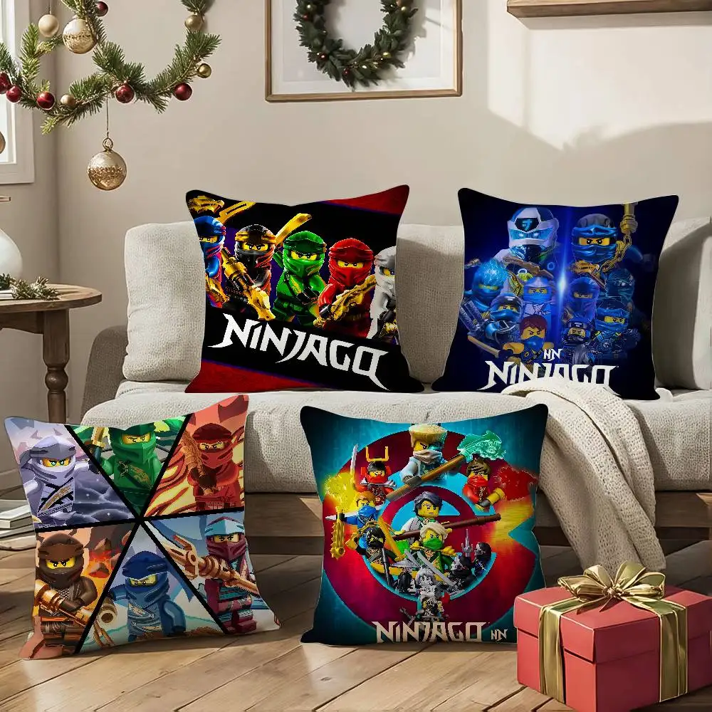 G-Game N-Ninjagos Pillow Case Anti-dustmite Pillowcase Invisible zipper silky Sofa cushion cover