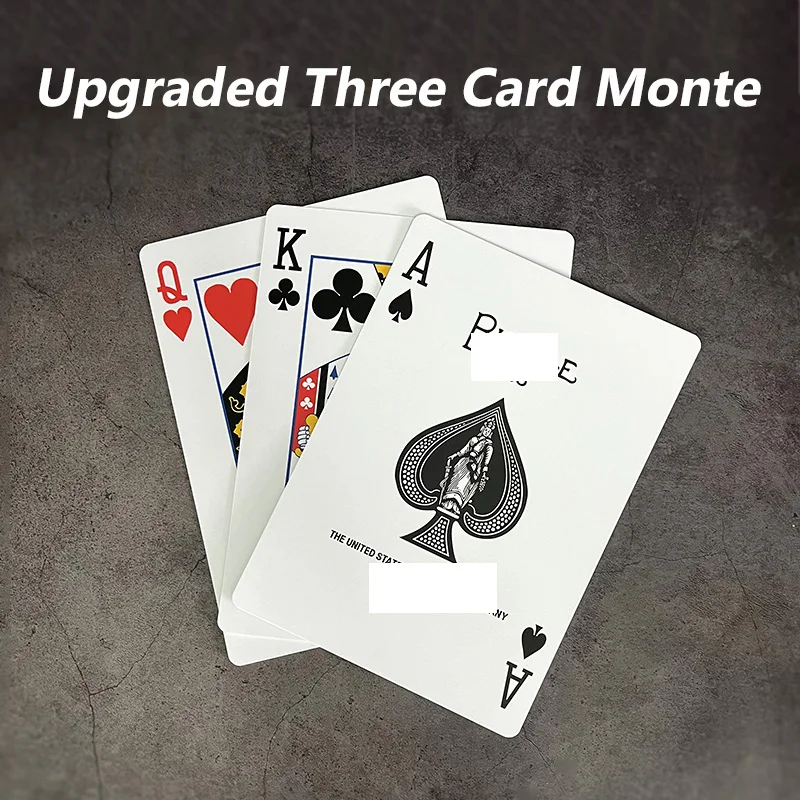 Upgraded Three Card Monte Magic Tricks 3 Jumbo Card Change Magia Poke Trick Close-up Stage Illusions Gimmicks Mentalism Props