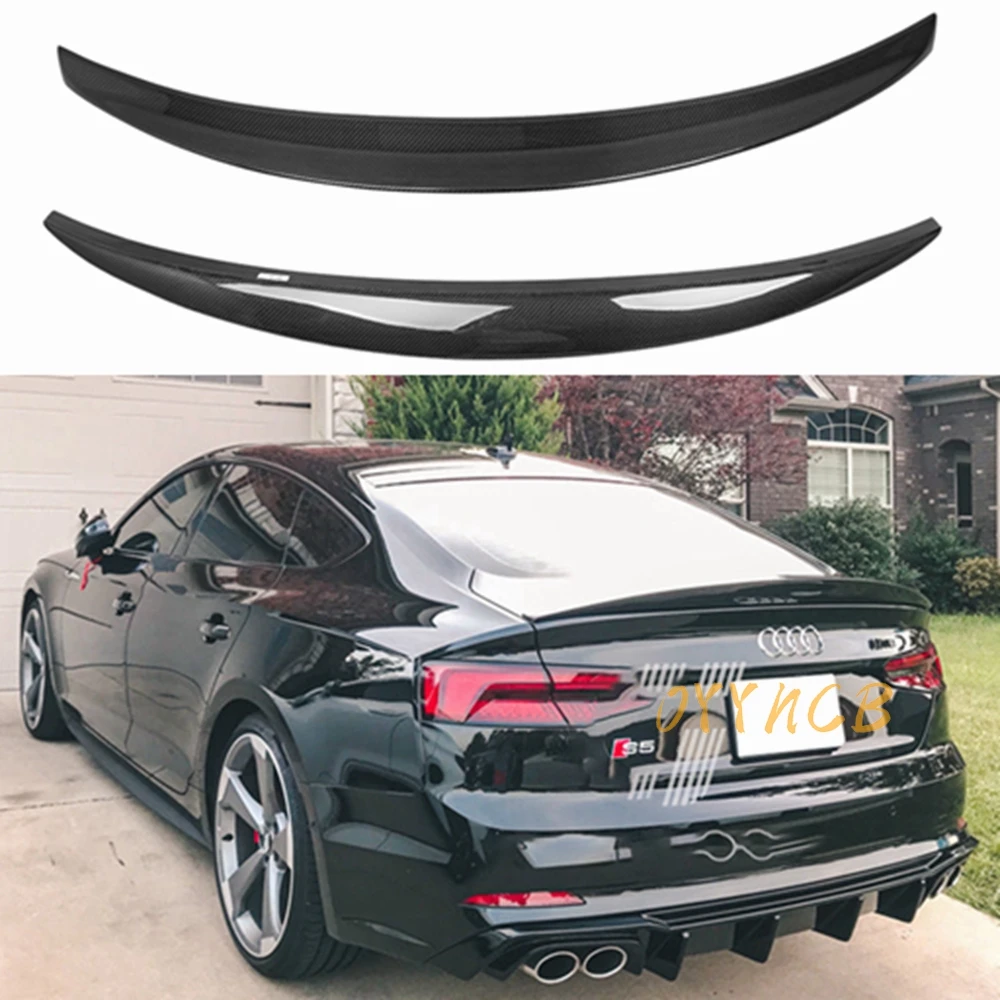 

FOR AUDI A5 S5 RS5 B9 4Door Sportback HK Style Carbon fiber Rear Spoiler Trunk wing 2017-2023 FRP Forged carbon