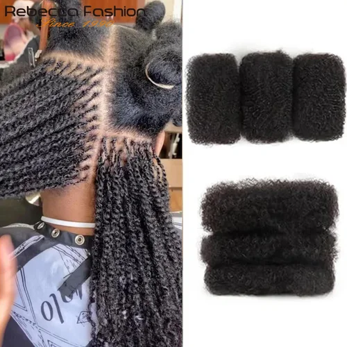 Imagen 2 del producto Cabello afro rizado a granel para extensiones de cabello trenzado - Rebecca ligero, colores naturales para trenzas africanas y ropa casual QVR