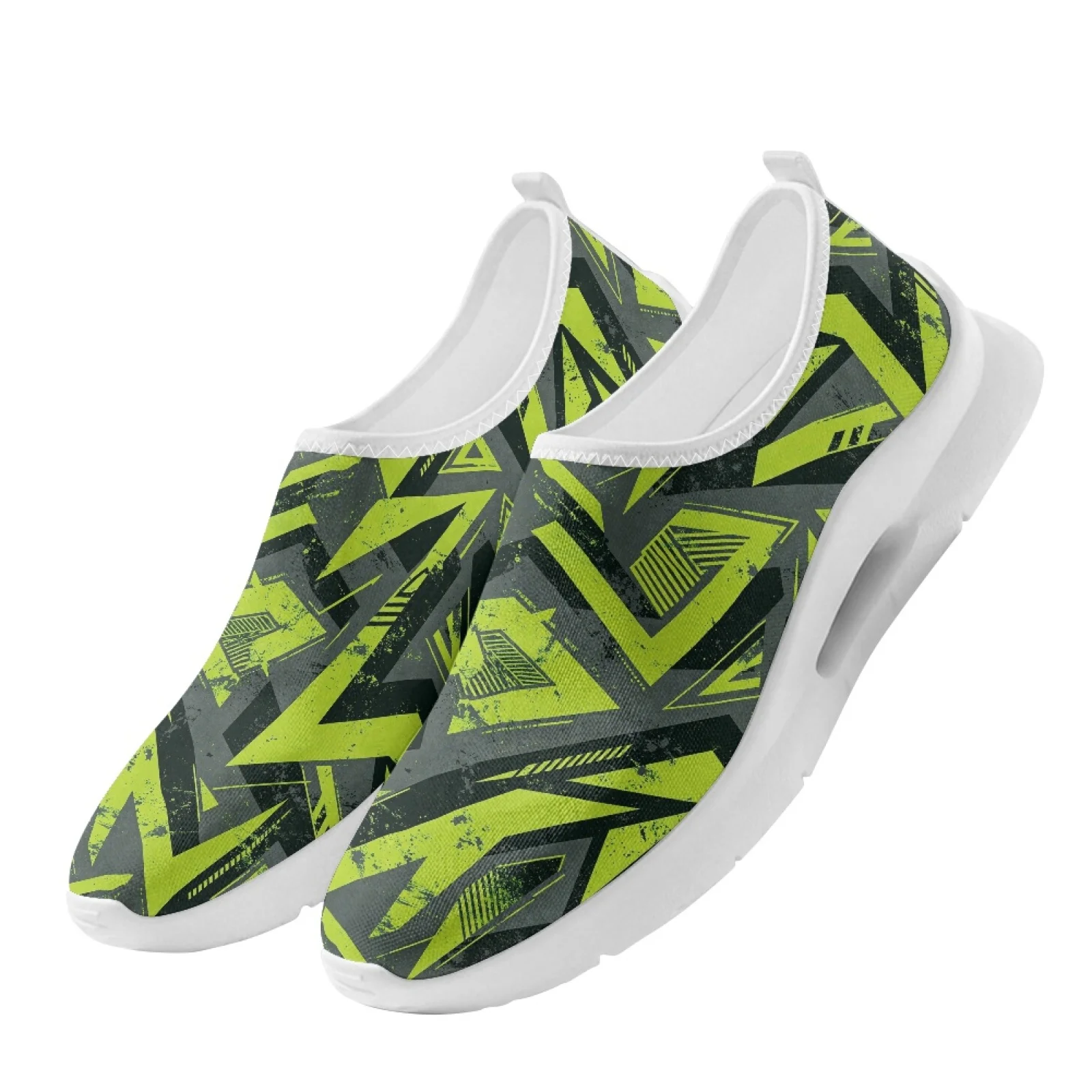 XIXIRIMIDO Women Casual Shoes Slip On Walking Sneakers Nurse Shoes Mens Gym Workout Shoe Breathable Comfort Soft Geometry 35-48