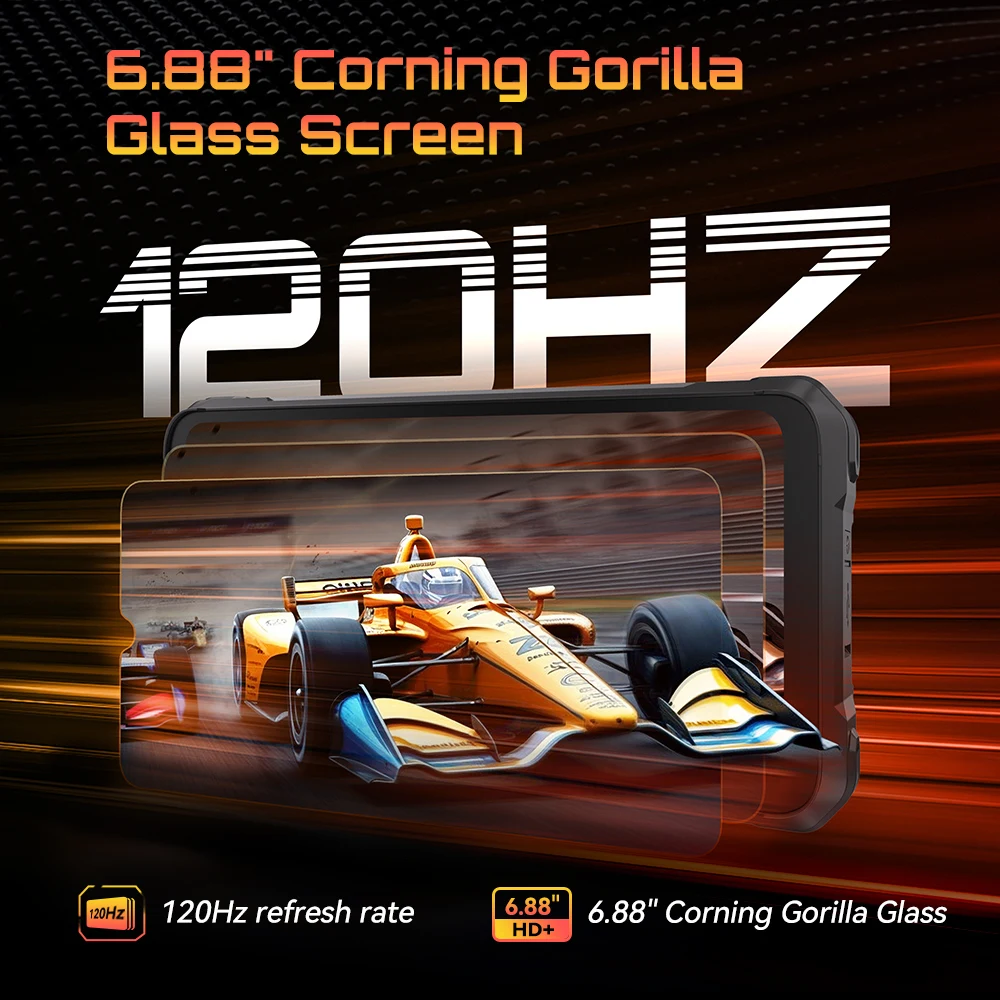 [السفينة من MX] Cubot Kingkong power 5، هاتف ذكي متين يعمل بنظام Android، بطارية 15300 مللي أمبير في الساعة، شاشة 6.88 بوصة 120 هرتز، ذاكرة وصول عشوائي 16 جيجابايت (6 + 10)، ذاكرة قراءة فقط 128 جيجابايت