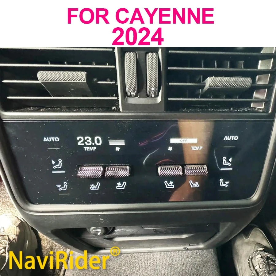Rear Seats Air Conditioning Panel For Porsche Cayenne 2024 LCD Climate Control Panel No Programming, Lossless Upgrade 1:1