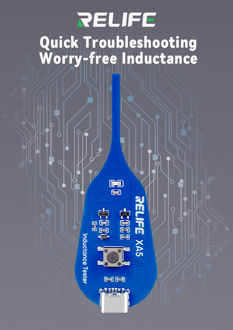 RELIFE XA5 Motherboard Coil Tester Inductor Detector Tool for PC Repair Electromagnetic Induction Quick Fault Check Tool