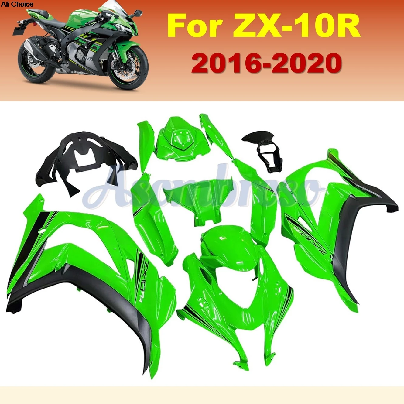 

Full Fairings kits for Kawasaki Ninja ZX10R 2016 2017 2018 2019 2020 ZX-10R 16-20 gloss green bodywork set