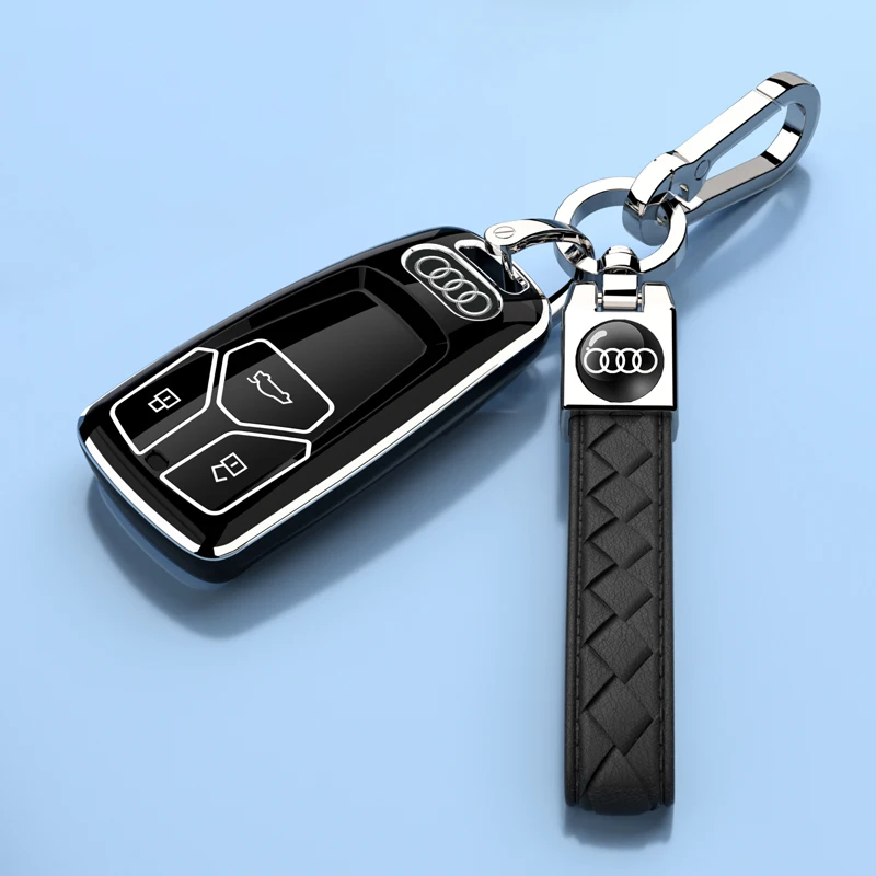 بولي يوريثان مناسب لعلبة مفاتيح أودي A4L الجديدة موديل 2025 Q5L مخصصة A5 حقيبة تزيين السيارة الداخلية للرجال بإبزيم للنساء