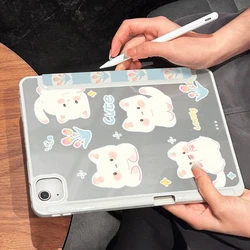 Protective Case for IPad Pro 11 2022 10.2 7th 8th 9th Gen IPad Air 5 Air 4 10.9 Ipad 5th 6th 9.7 Plaid Cute Kitten Flower Print