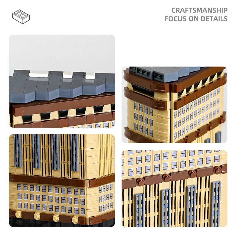 Blocs de Construction en fer plat, Architecture moderne créative et mondiale, amérique, New York, Fuller, ensembles de Construction, jouets modèles en brique