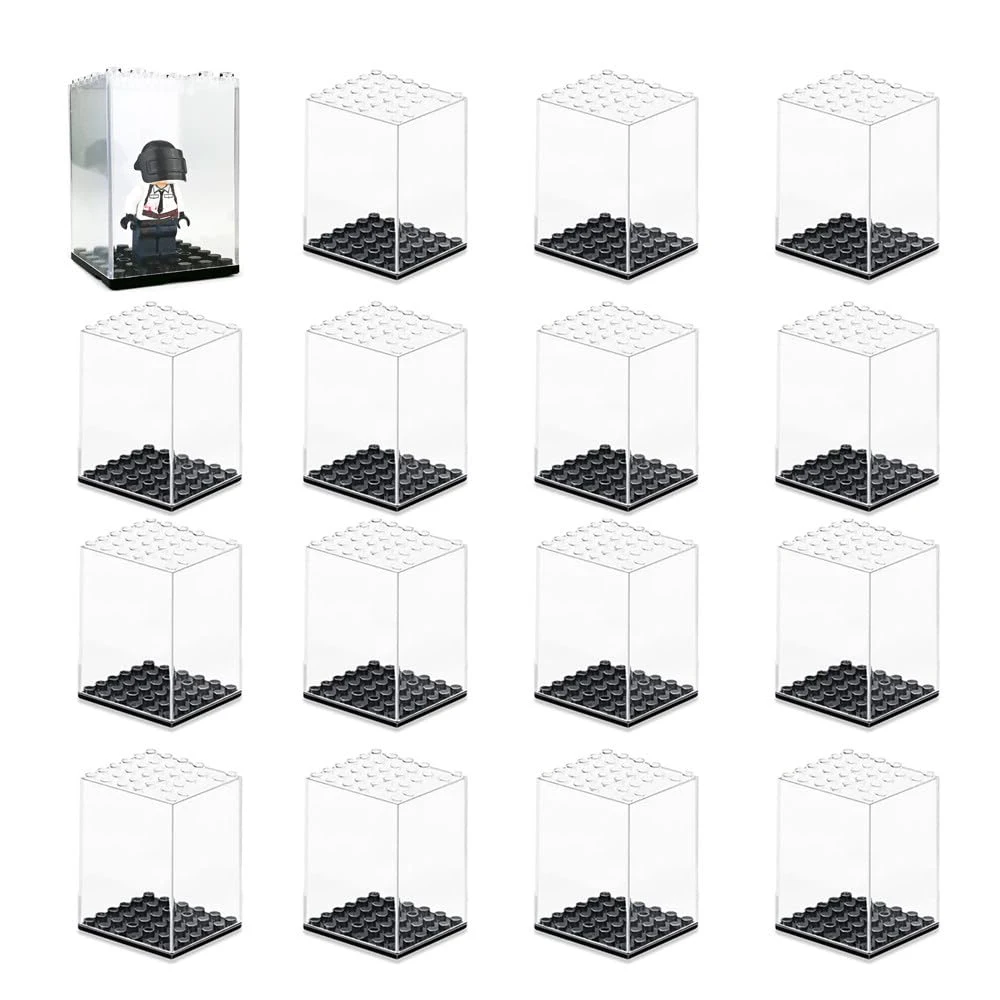 

Minifigures Acrylic Display Case Acrylic Building Block Display Box for Building Blocks Dust-proof Storage for Action Figures