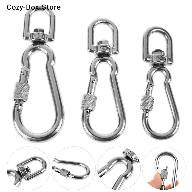 [ZY]Stainless Steel Swivel Snap Hooks Locking Dog Leash Buckle Quick Release Buckle Carabiner Clips For Dog Walking Camping[ZY]