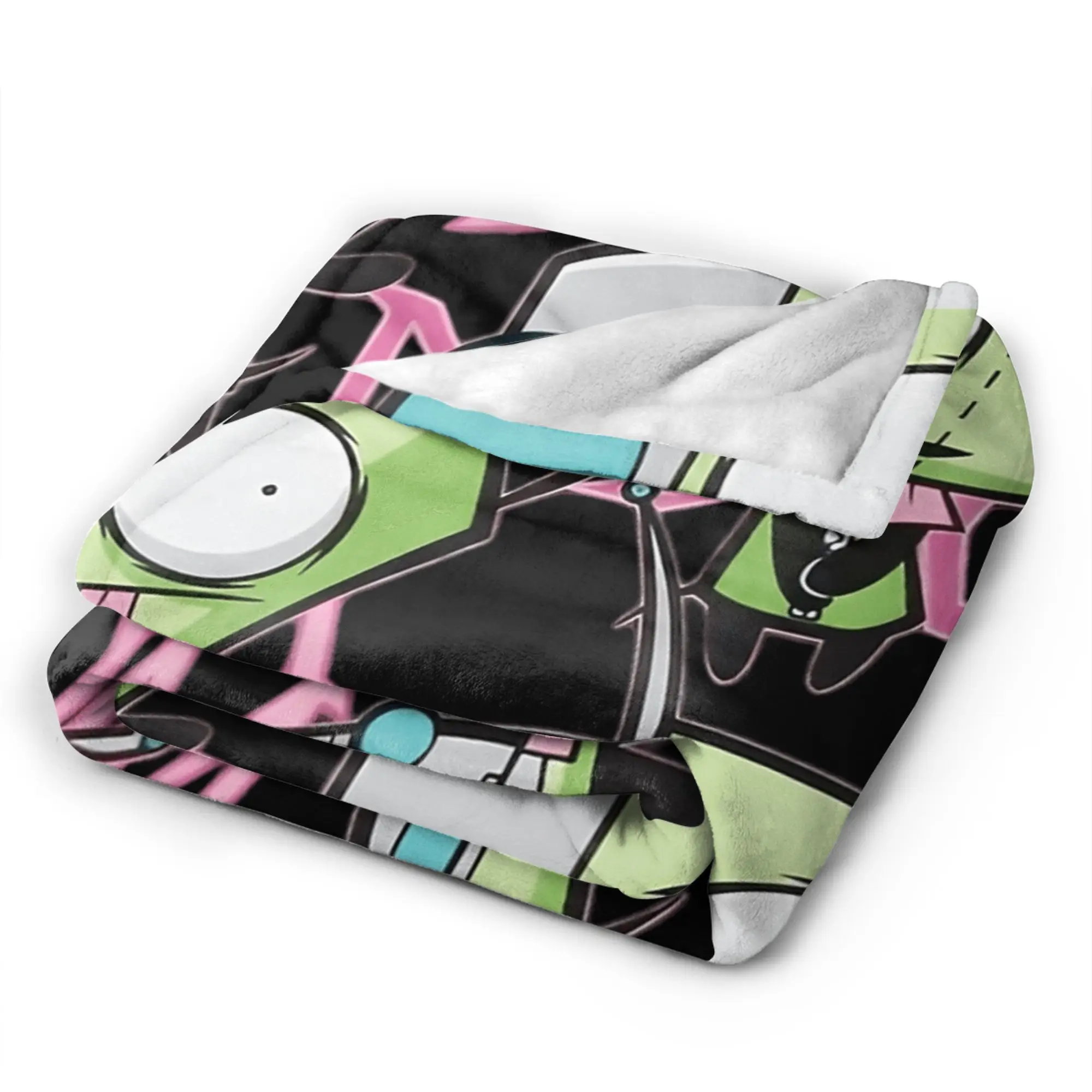 Invaders Zims  Plush Blankets Child  Flannel Throw Blanket For Home Decor Warm Soft Custom DIY Quality Bedspread Gift