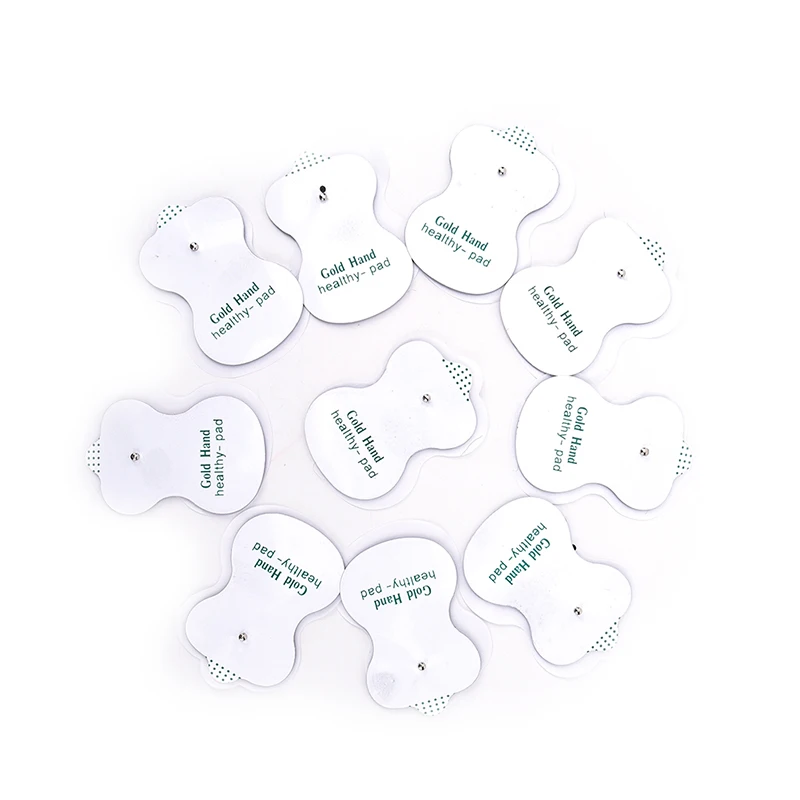 10PCS White Electrode Pads For Tens Acupuncture Digital Therapy Machine MassagerEar Clip Electrode Lead Wires