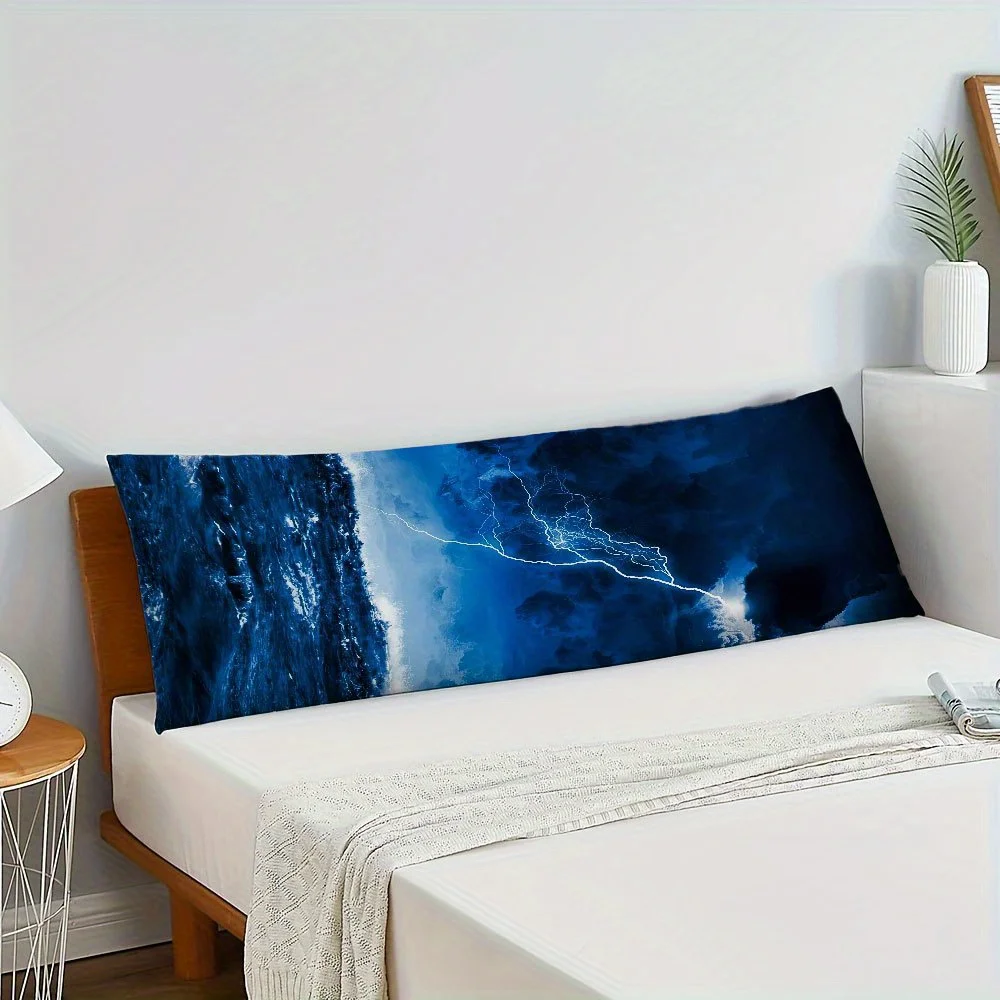 Body Pillowcase Without Insert, Breathable Polyester, Zipper Closure, Machine Washable, Modern Style, Mixed Colors