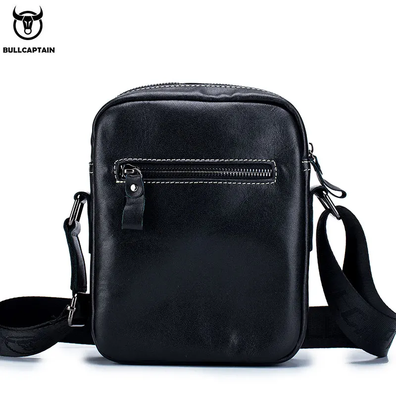 BULLCAPTAIN Famous Brand Genuine Leather Men Bag Casual Business Messenger Men\'s Bag Male Crossbody Shoulder Bag iPad Travel Bag