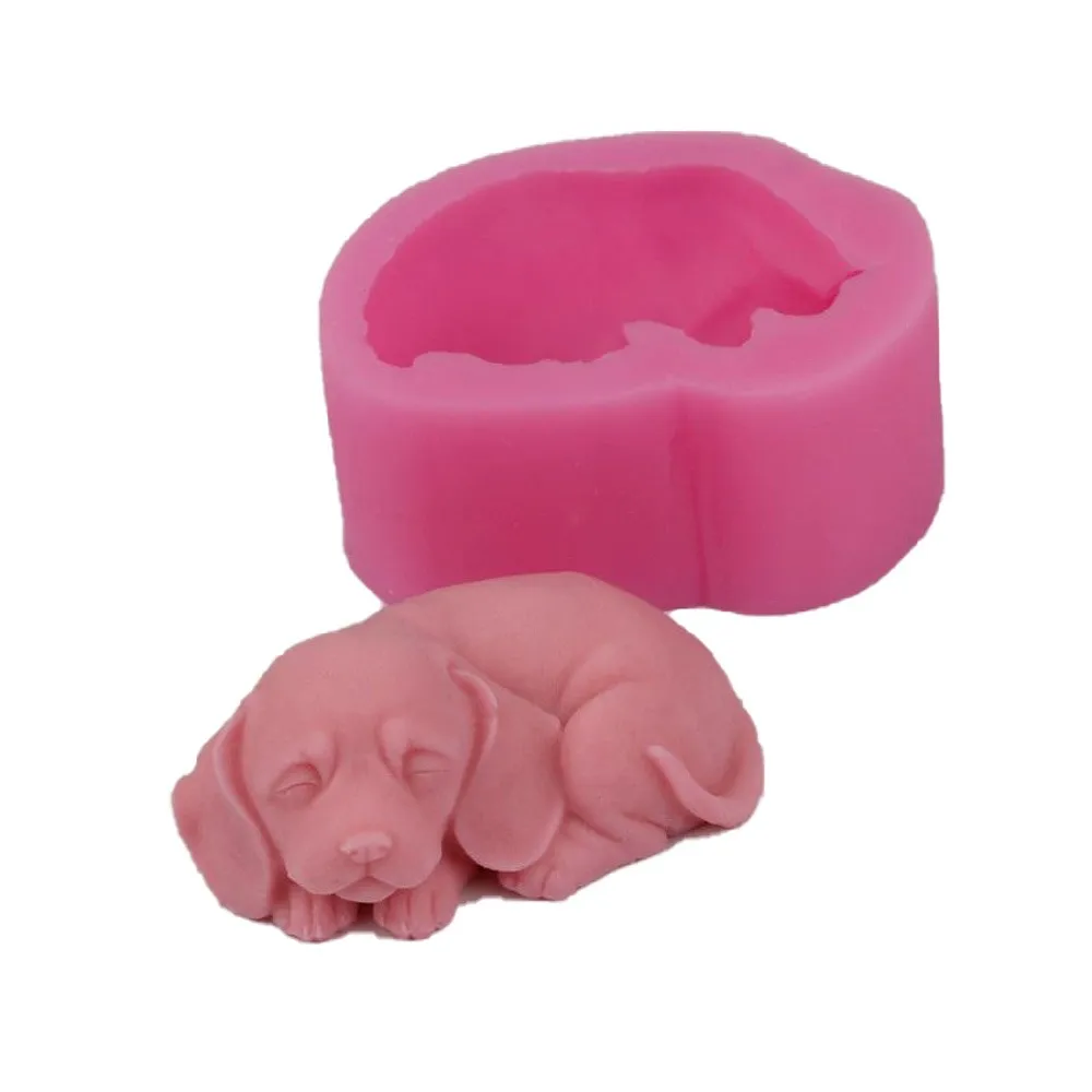 3D dog silicone mold process mold DIY soap mold cake decoration tool