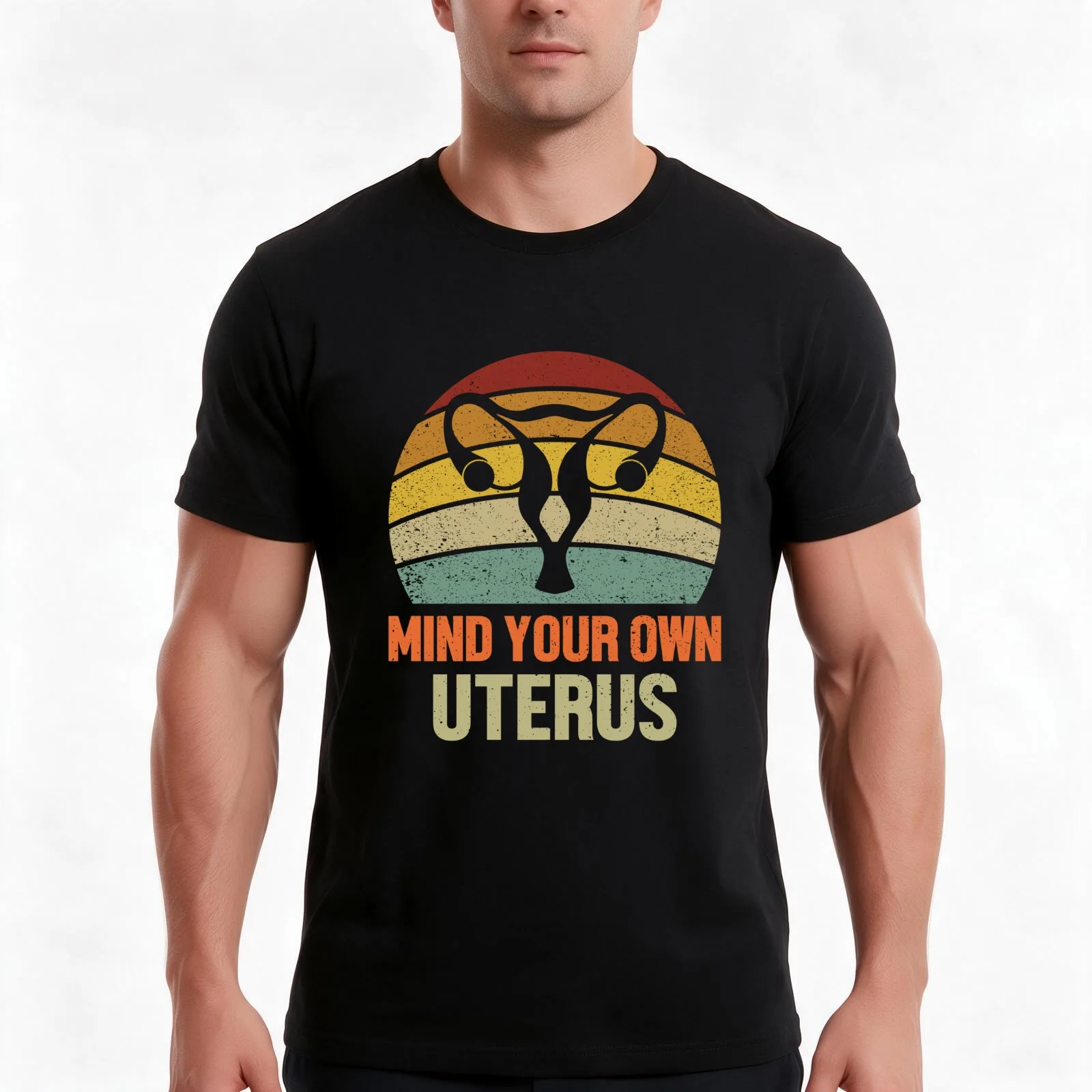 Mind Your Own Uterus Retro Shirt - Vote Pro Roe Feminist Unisex T-Shirt, Summer Casual Cotton Tee, Oversized Streetwear Tops