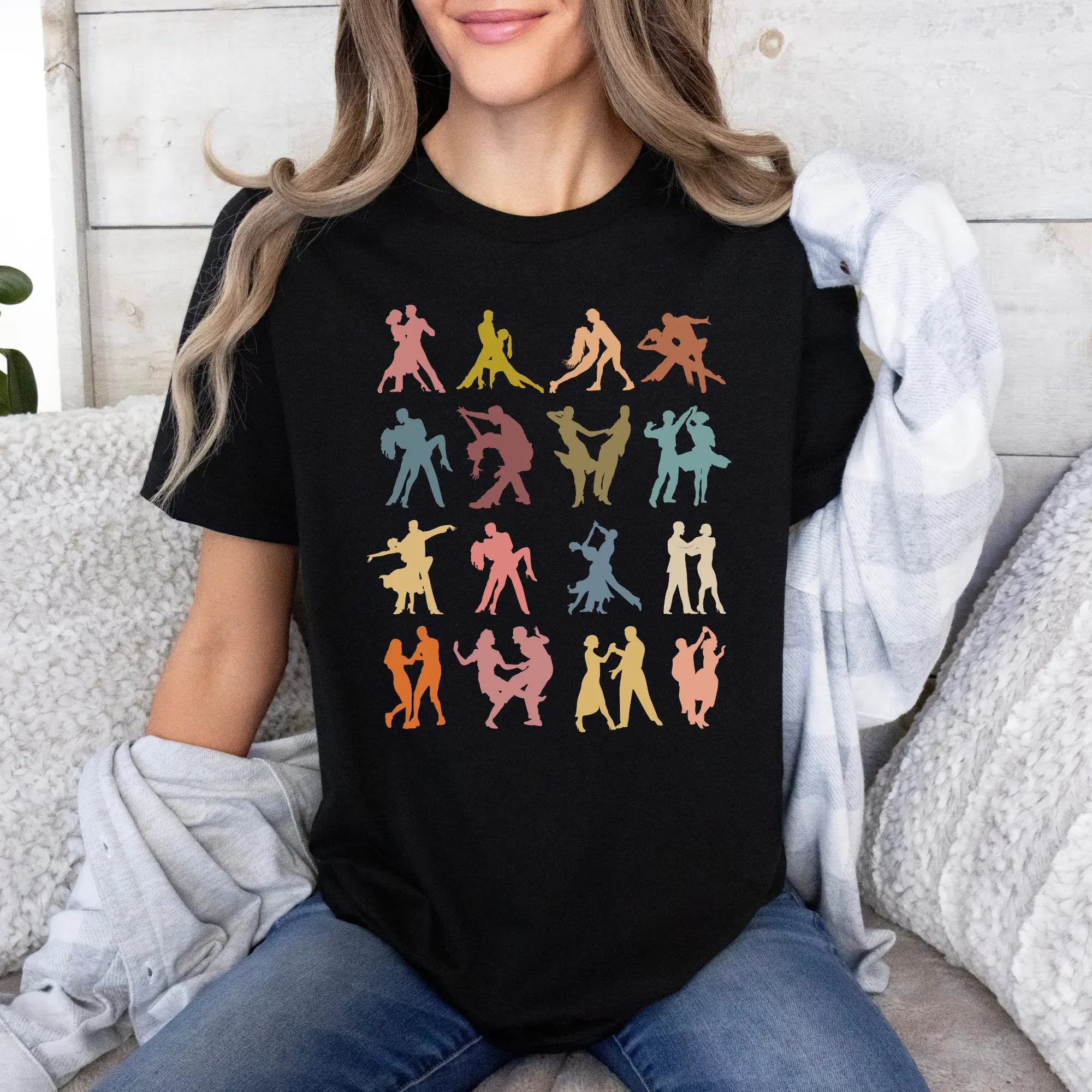 Camiseta de Baile, Salsa, Rumba, Merengue, Tango, Moda, Vals, Cha Cha Chá, Foxtrot